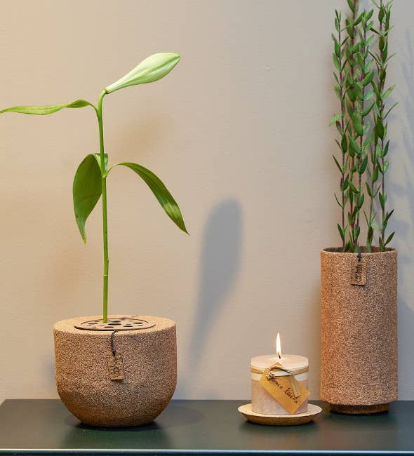 Lübech Living - Wholesale Kitchen Storage/Organizer - Wood'z pique fleur vase, Light Wood2