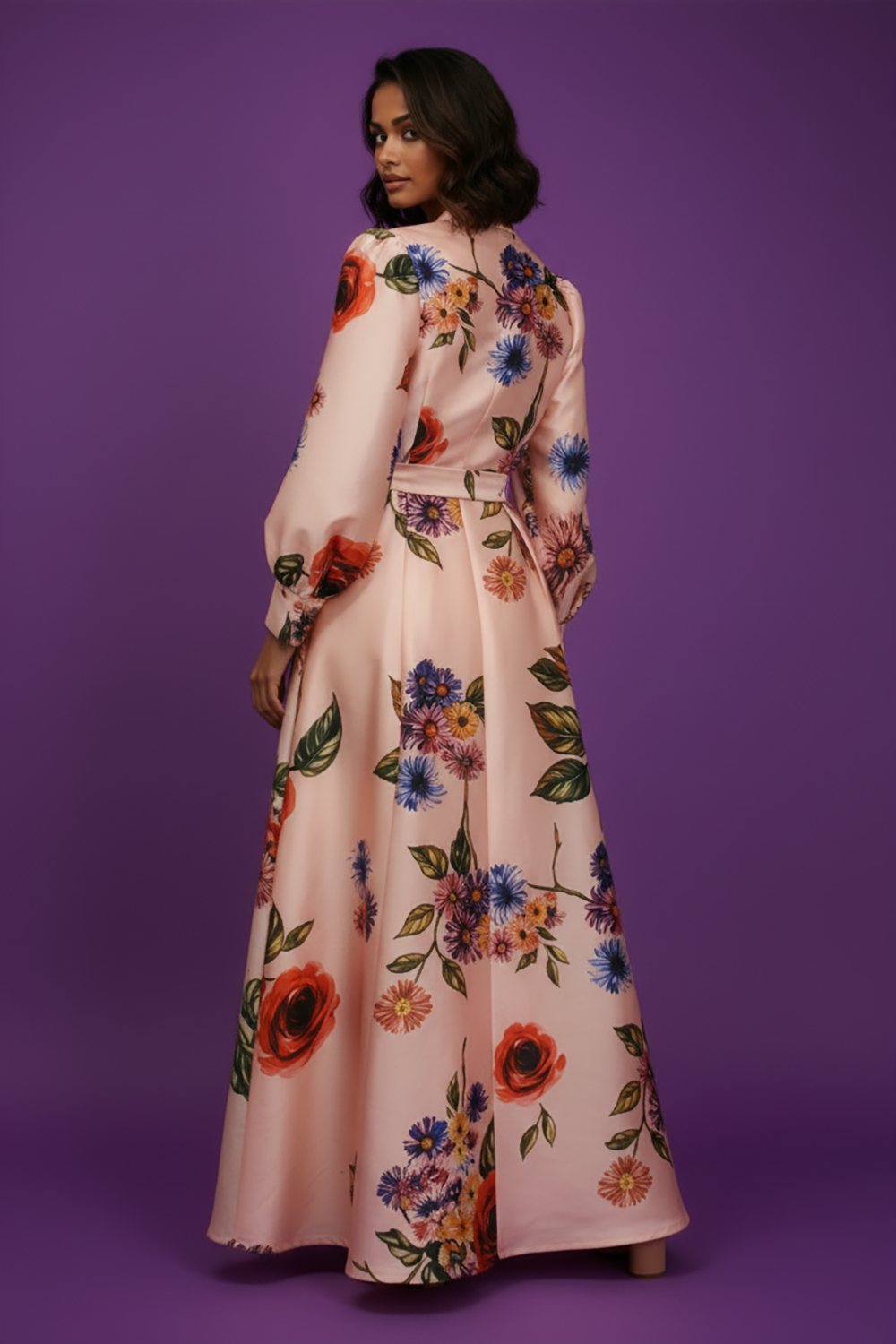 Wholesale T2615 BUTTON DOWN FLORAL MAXI DRESS for your store - Faire