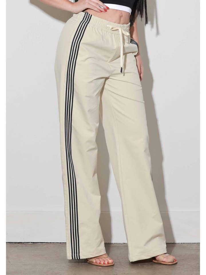 CREAM Wide Leg Track Pants for wholesale on Faire1
