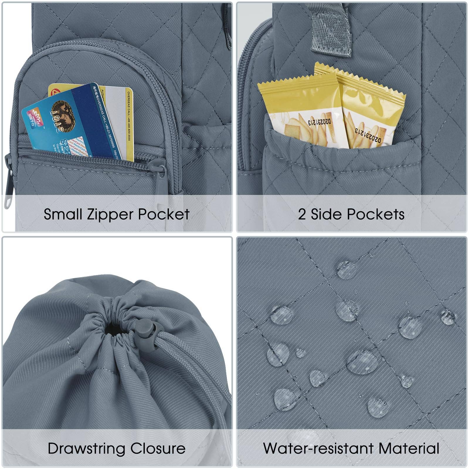 wandf - Wholesale Bottle Rack/Holder - Insulated Water Bottle Holder with Strap and Phone Pocket77