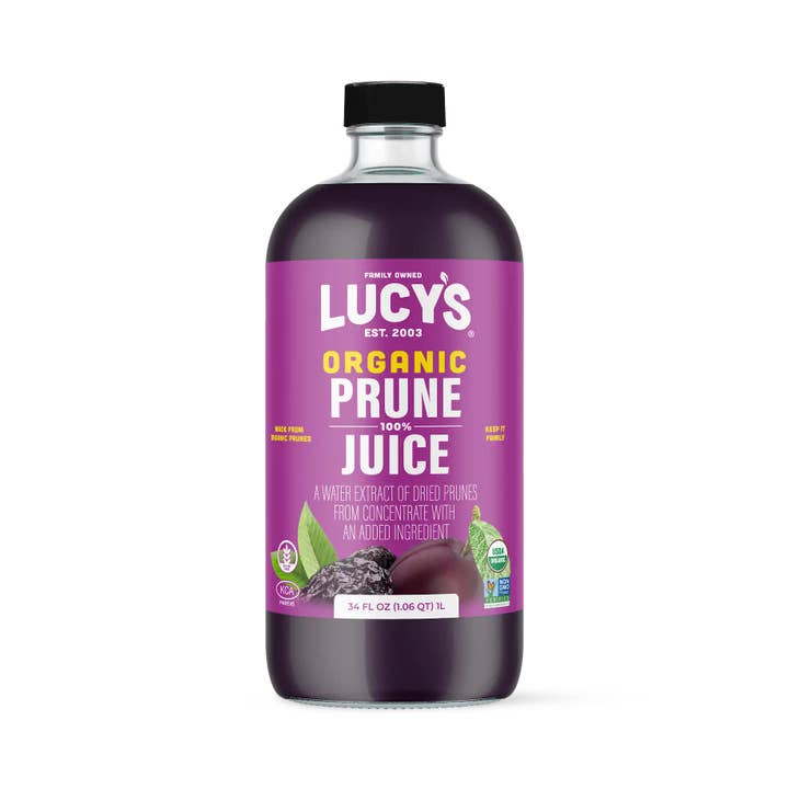 Lucy's - Wholesale Fruit Juice - Lucy's Family Owned - Organic Prune Juice 34oz.1