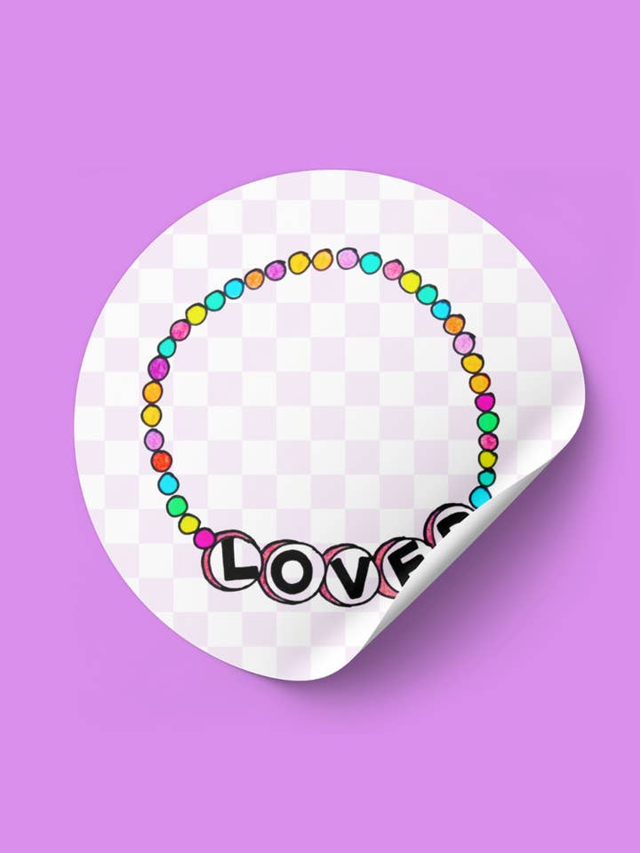 Taylor Swift Lover Friendship Bracelet - Vinyl Sticker Art for wholesale by The Blank Canvas Company