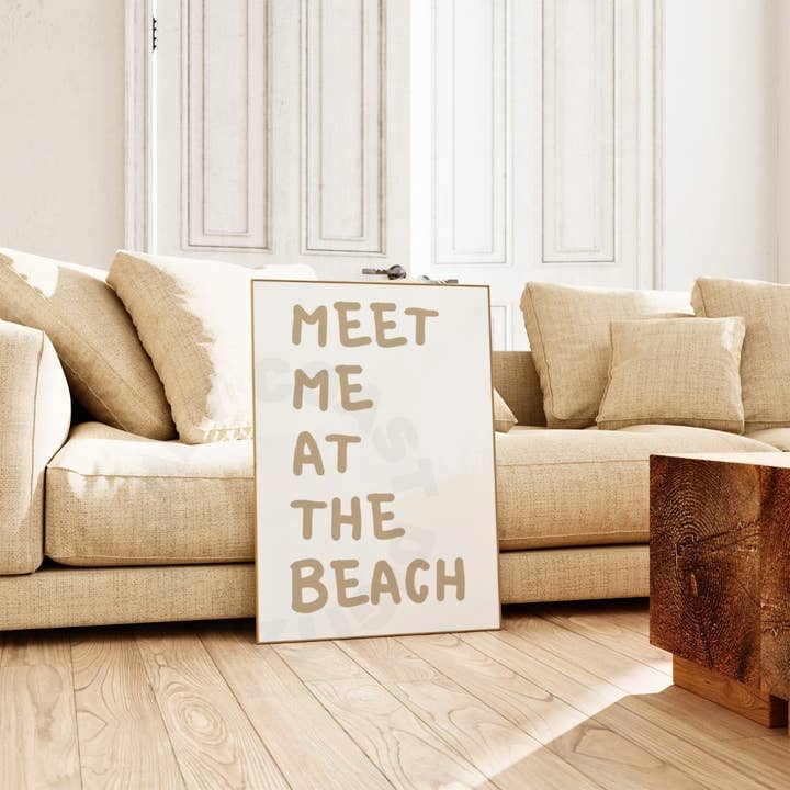 Honey Coast Print Co. - Wholesale Art Print - Meet Me At The Beach Wall Art Coastal Cowgirl Prints