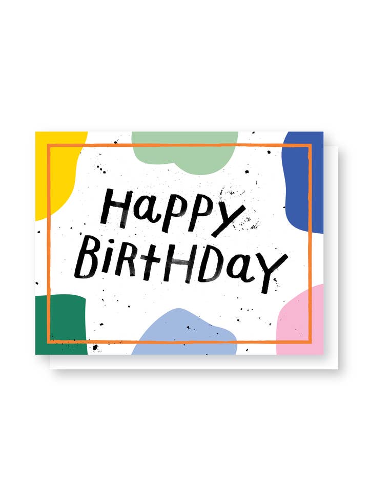 Carte de peinture Formes d'anniversaire pour la vente par Handzy Shop + Studio