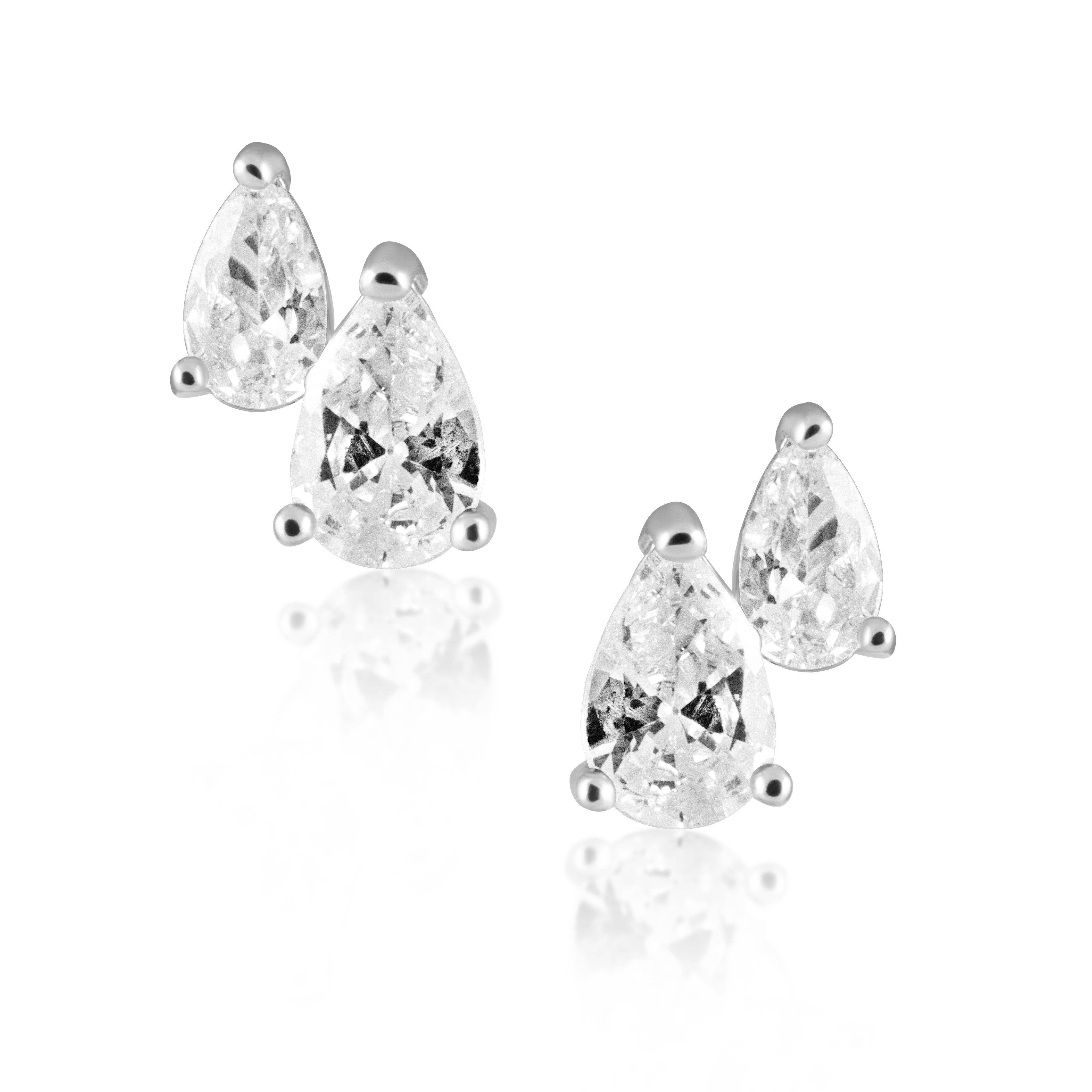 Sahira Jewelry Design - Wholesale Stud/Post Earrings - Harmony Mini Pear Studs0