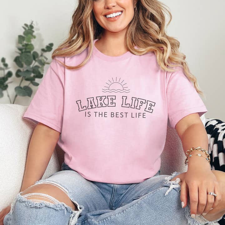 Lake Life is the Best Life Graphic Shirt for wholesale by Flowing Sun