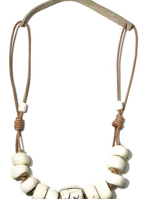 Cord Classic Necklace | White for wholesale by Twine & Twig