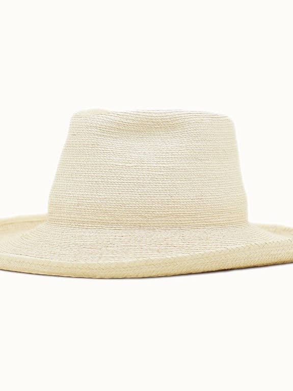 Fine Palm Leaf Straw Pencil Brim Western Hat, UPF 50+ for wholesale by Olive & Pique