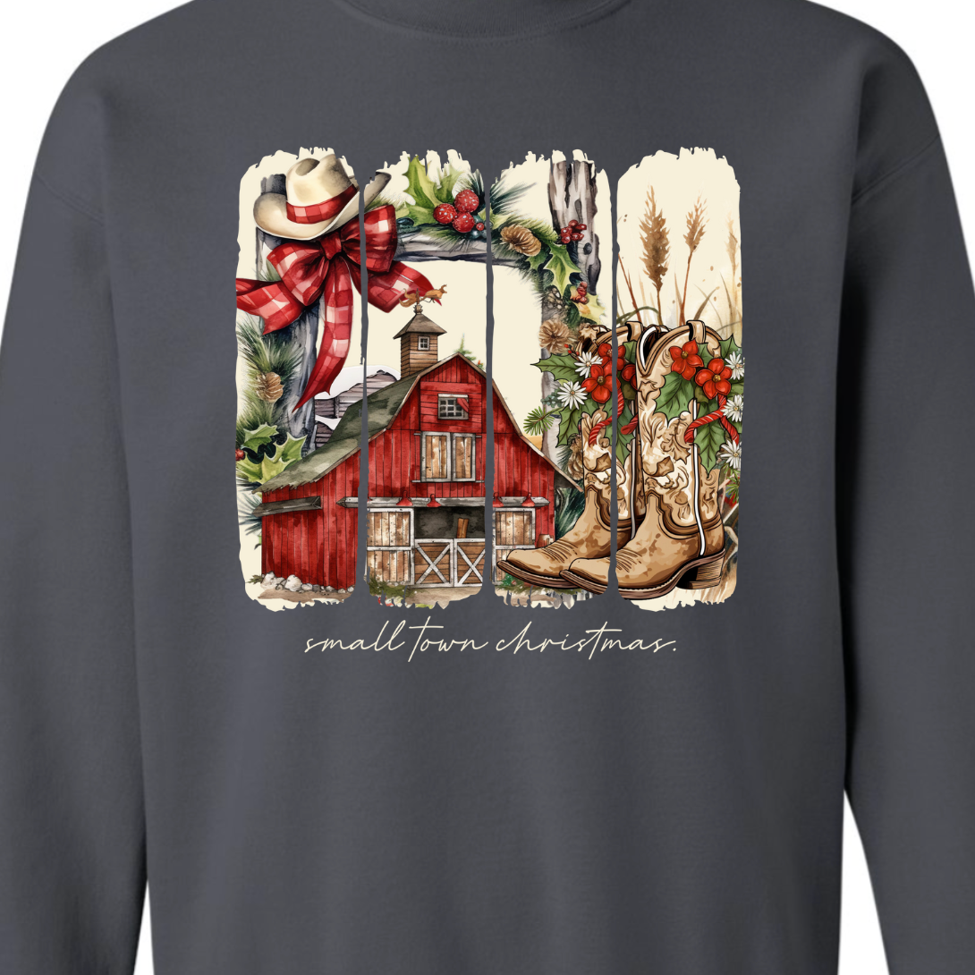 Kiki's Boutique - Wholesale Graphic Sweatshirt - Women's - Vintage Small Town Christmas Crewneck Sweatshirt 5