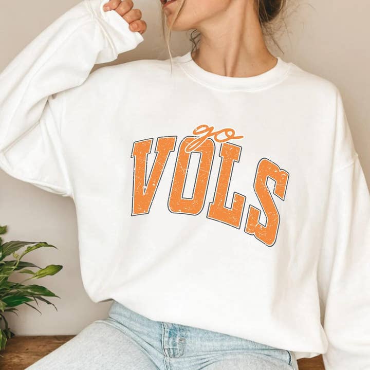 Go Vols University of Tennessee Crewneck Sweatshirt for wholesale by Simply J4 Boutique
