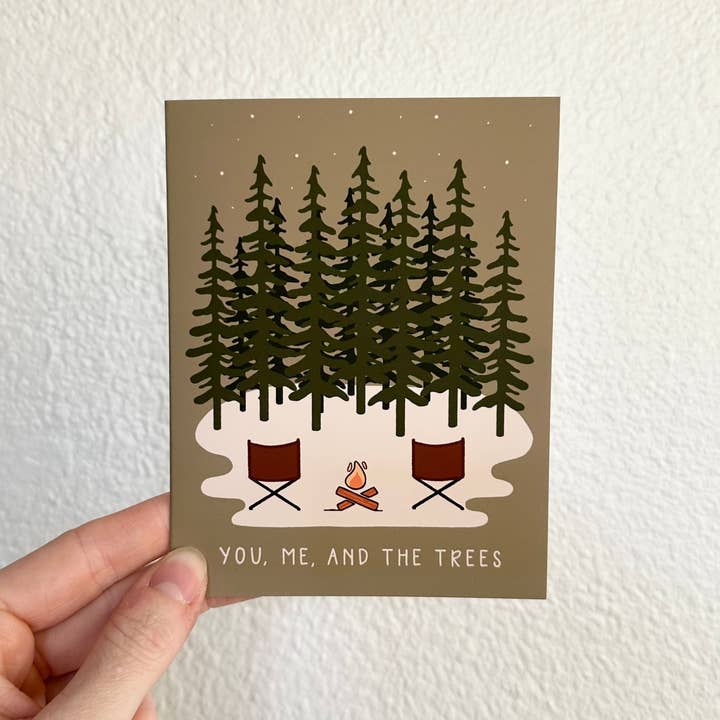 Bri Kuffell Art - Wholesale Valentine's Day Card - You, Me, and the Trees Card1