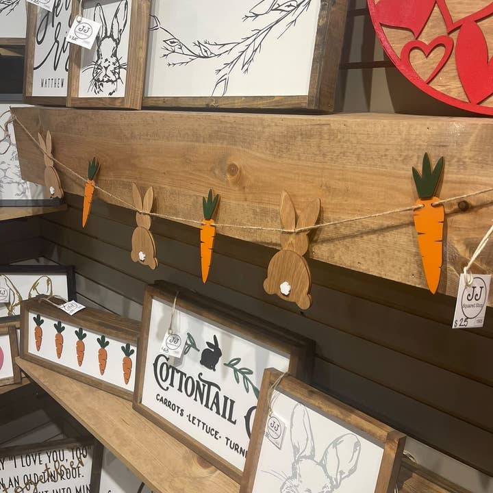 Bunny and Carrot Garland for wholesale by JJ Squared Shop