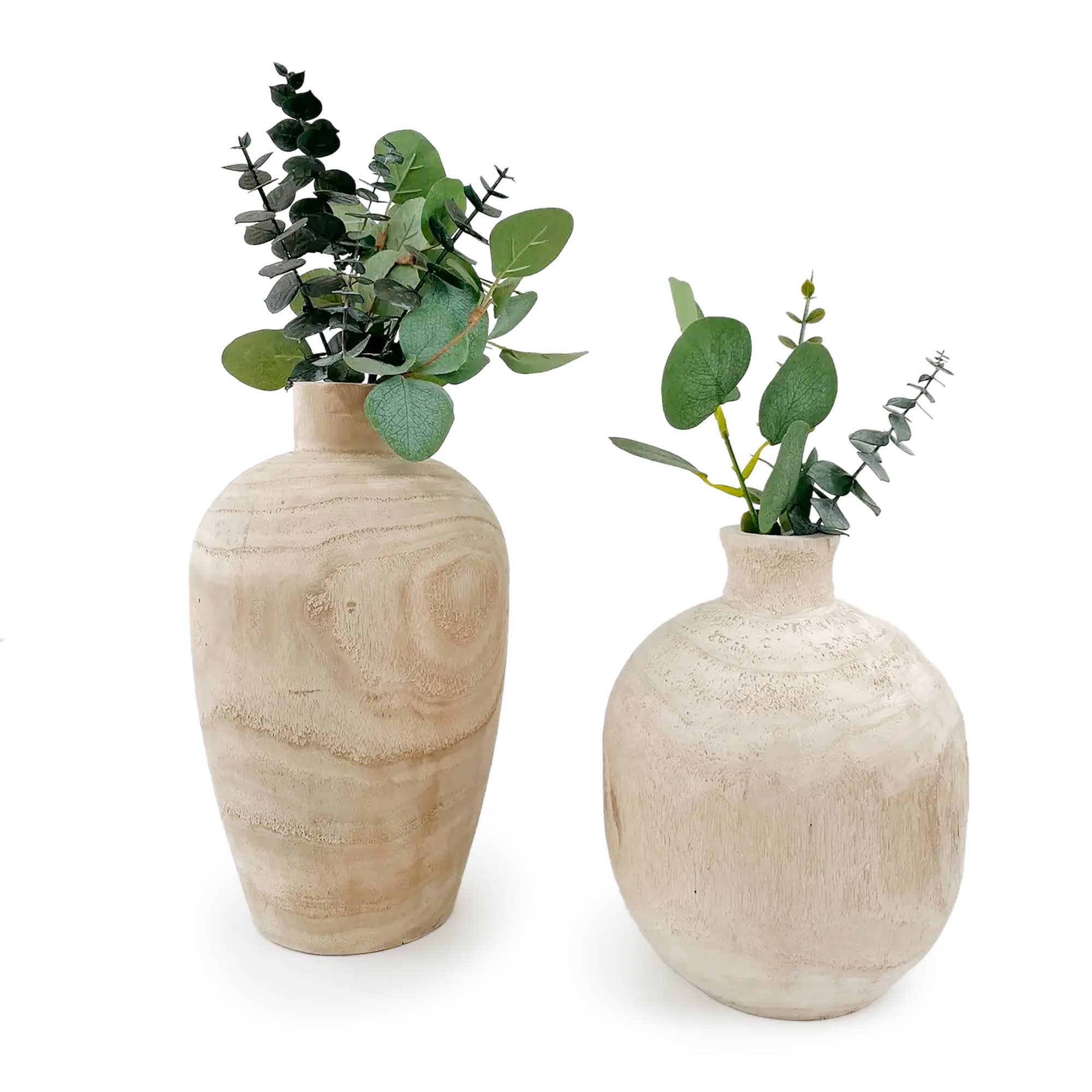 Andaluca - Wholesale Vase - Paulownia Wood Round Vase4
