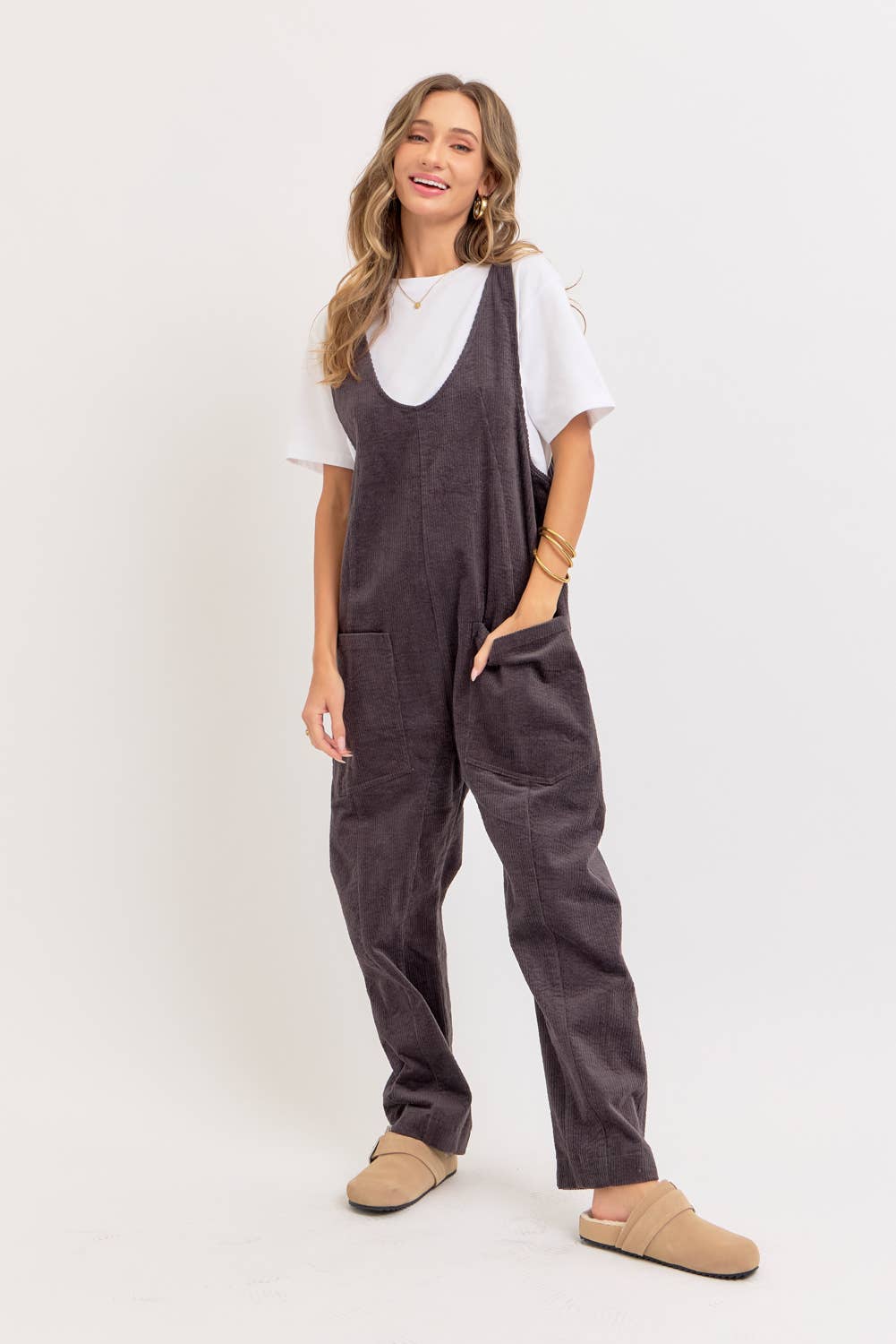 Sweet Lovely by Jen - Wholesale Overalls - Women's - PULL-ON-STYLE CORDUROY OVERALL JUMPSUIT22