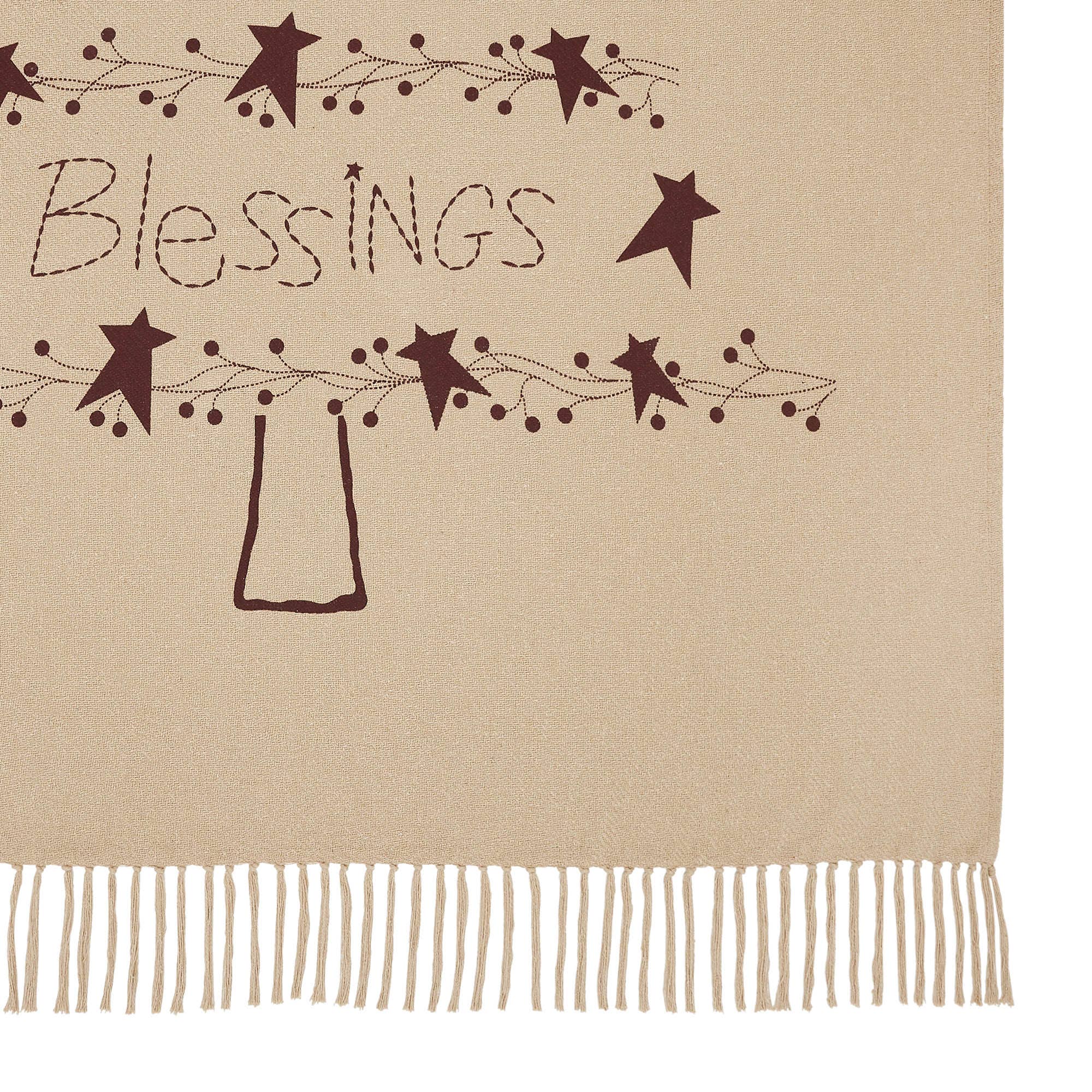 VHC Brands - Wholesale Throw Blanket - Gable Prim Christmas Blessings Woven Throw 50x606