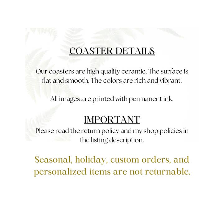 Fernville Creations - Vente Sous-verre - Sous-verres en céramique Koi et poisson rouge en vitrail pour décoration intérieure15