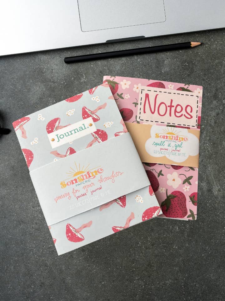 Sweet Little Mushroom Journal for wholesale by Sonshine Paperie