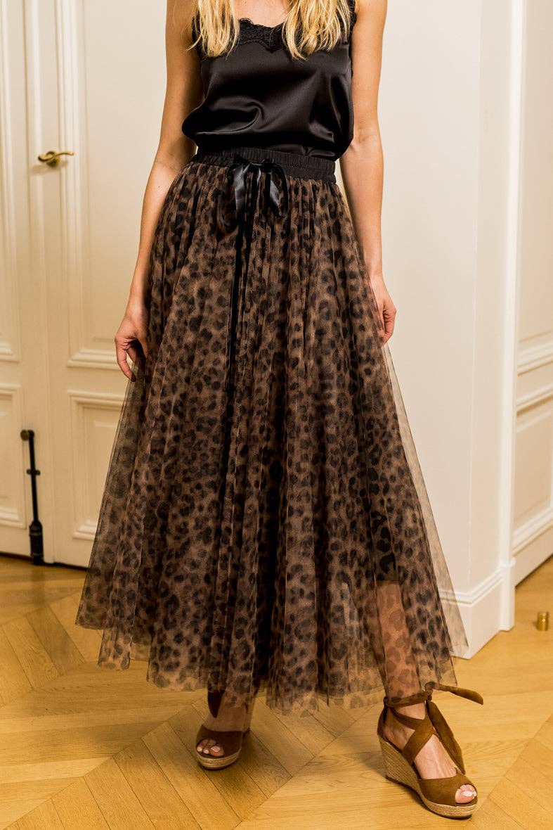 CHOKLATE PARIS (US No duties) - Wholesale Skirt - Women's - Aria tulle skirt in large leopard print - CK08077-51