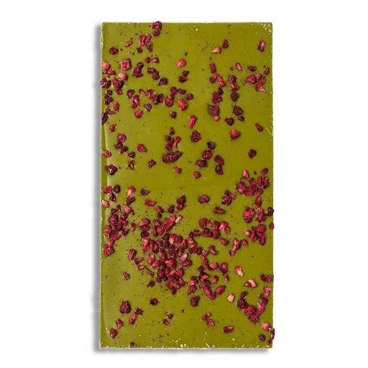 Moya Matcha – wholesale Chocolate bar – Matcha Chocolate Bio With Raspberries 80g2
