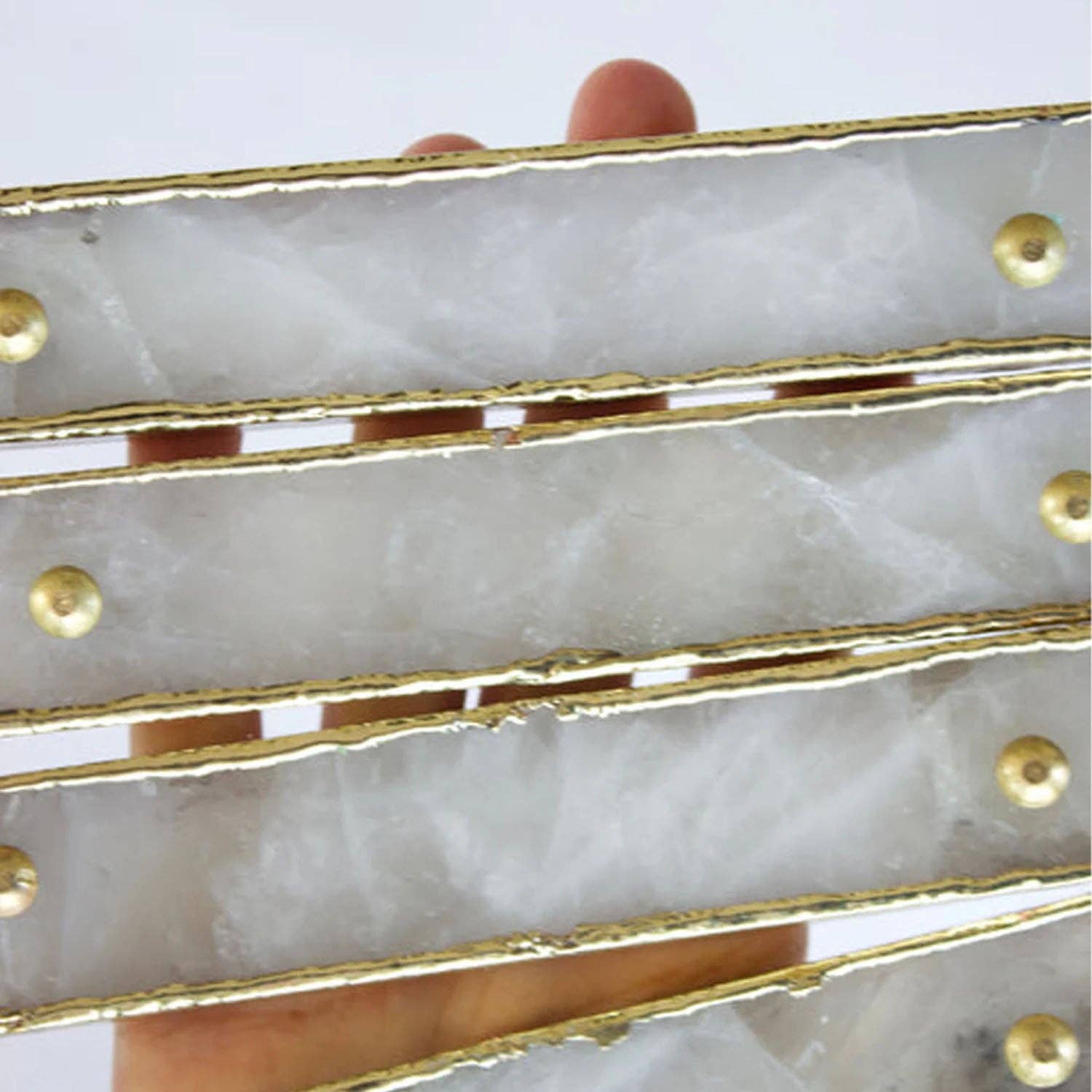 The Tangerine Store - Vendita all'ingrosso Manopola/pomello - Set di 4 maniglie/pull in agata bianca/barella/barella1