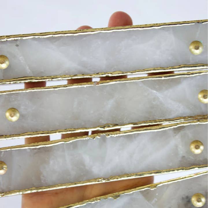 The Tangerine Store - Wholesale Knob/pull - Set of 4 White Agate Handle/Pull/Barbarella1