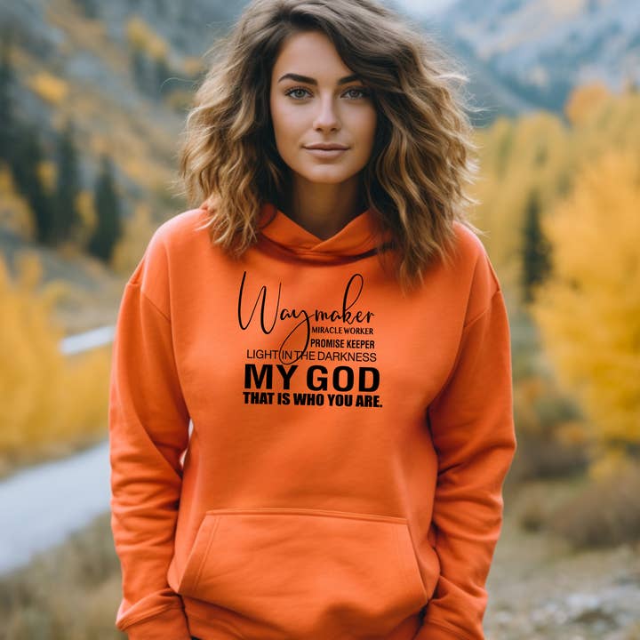 Waymaker Christian Hooded Sweatshirt for wholesale by Love Ann Joy Apparel, LLC