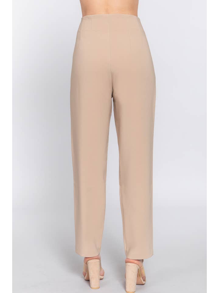 Active Basic | Active USA - Wholesale Pants - Women's - High Waist Pintuck Detail Long Pants16