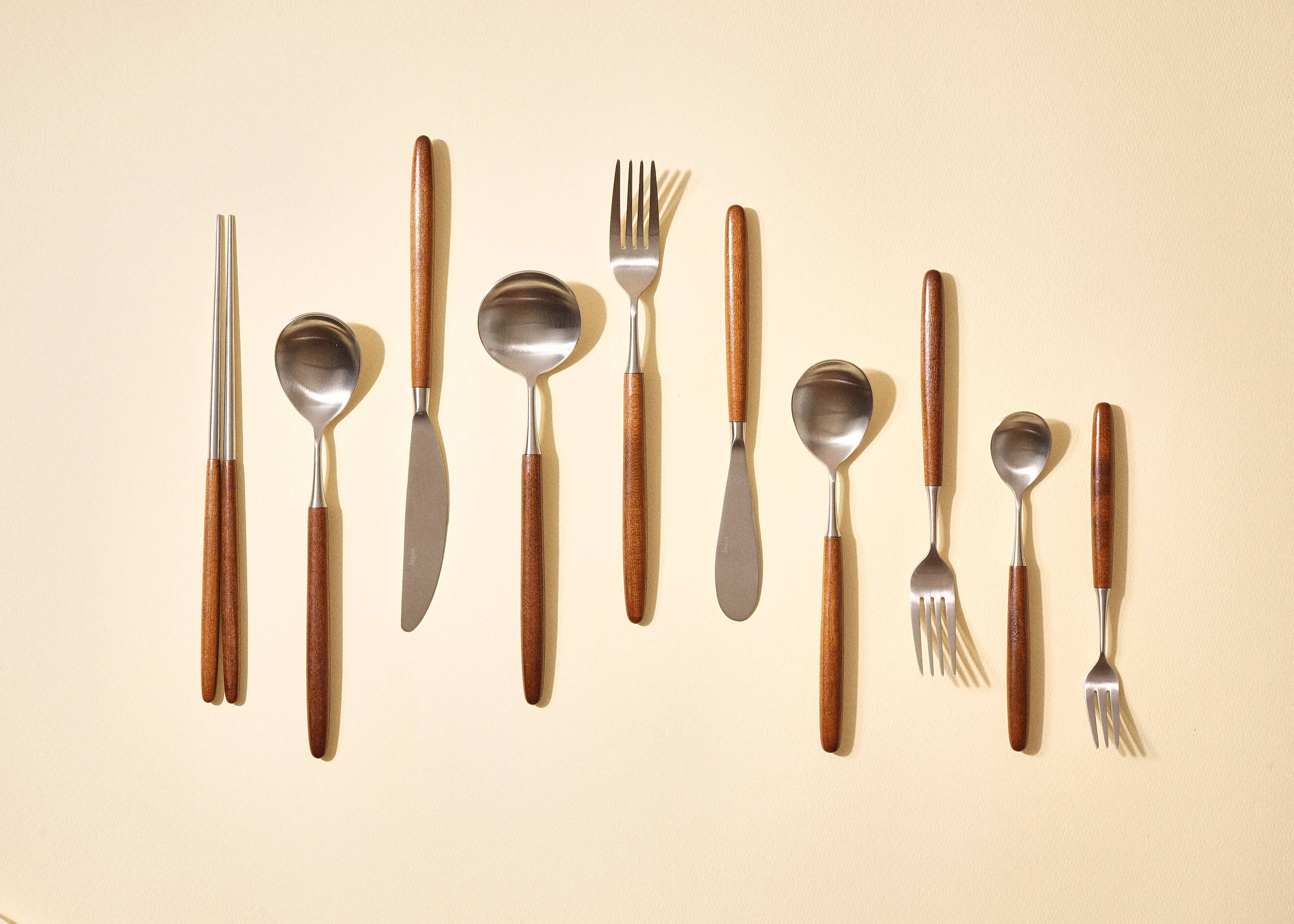 Korea Table - Wholesale Assorted Cutlery Set - Honey Maple Cutlery24