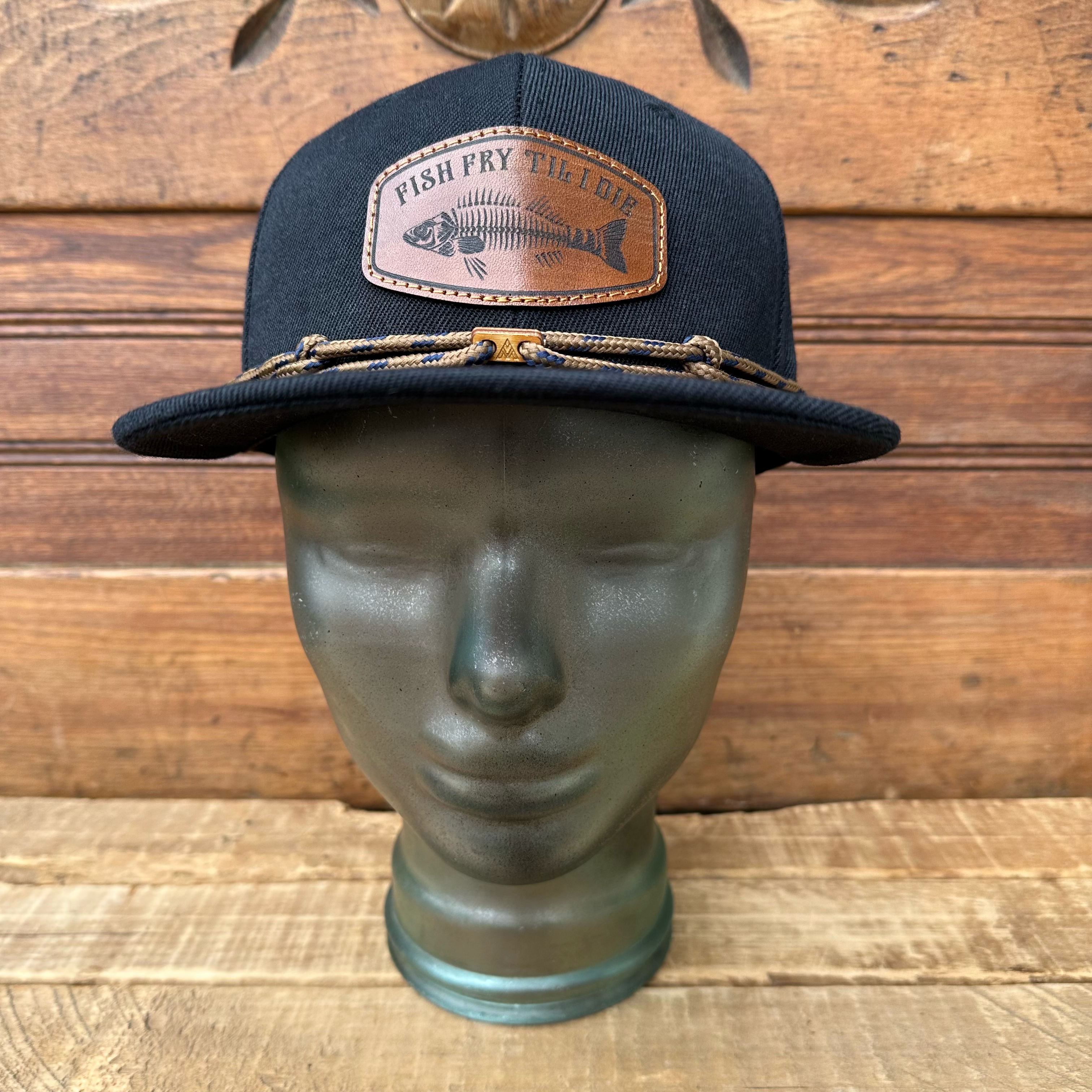 Midwest Apparel - Wholesale Flat Brim Cap - Unisex - Black Fish Fry Hat3