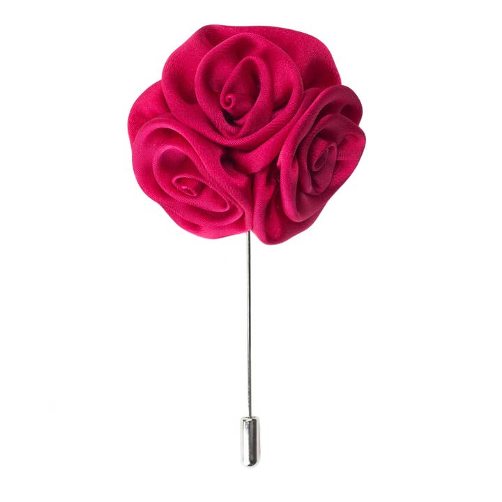 Épinglette triple rose, rose vif pour la vente par Mrlapel