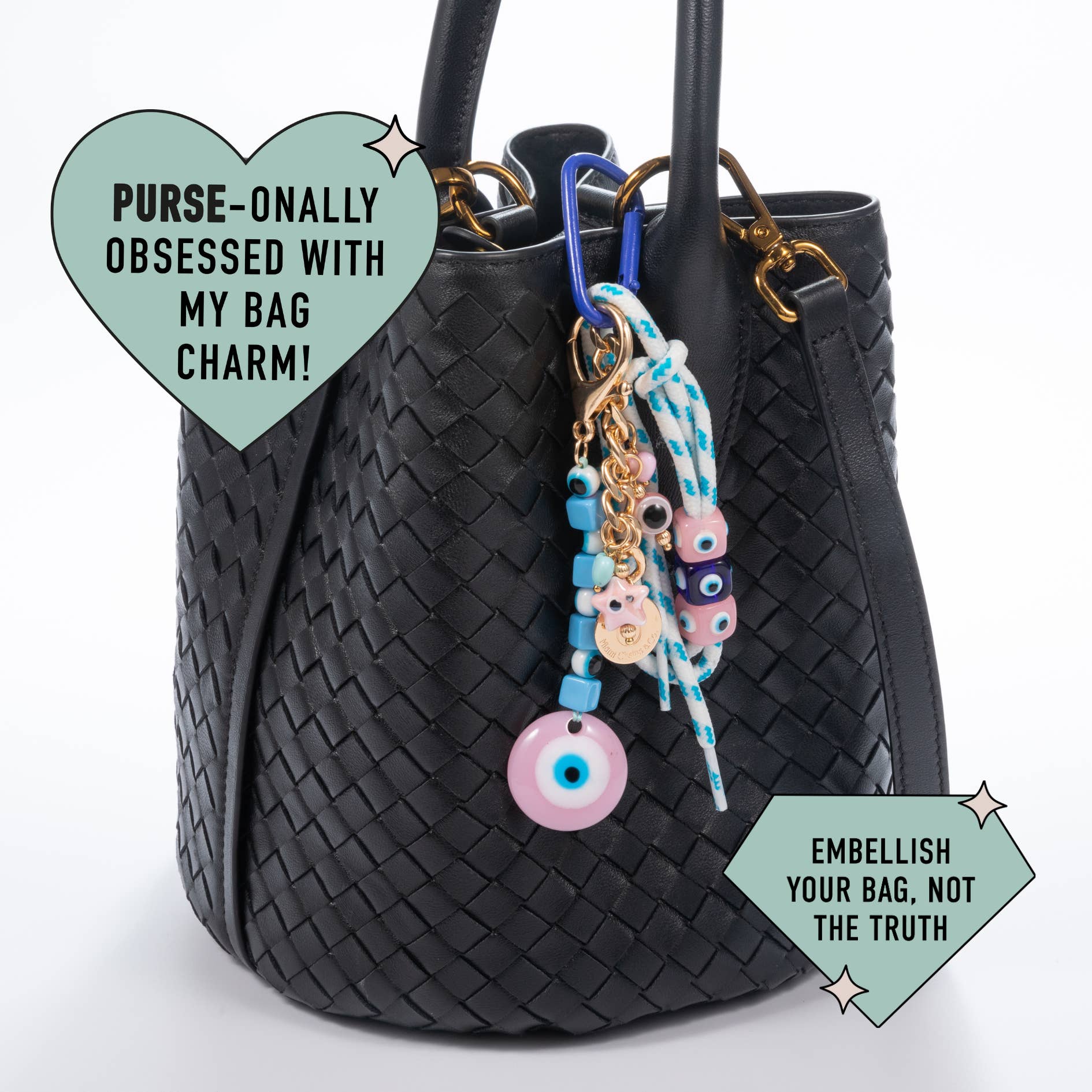 Miami Chains & Co. - Wholesale Purse/Bag Accessory - Women's - Blush and Breeze Bag Charm