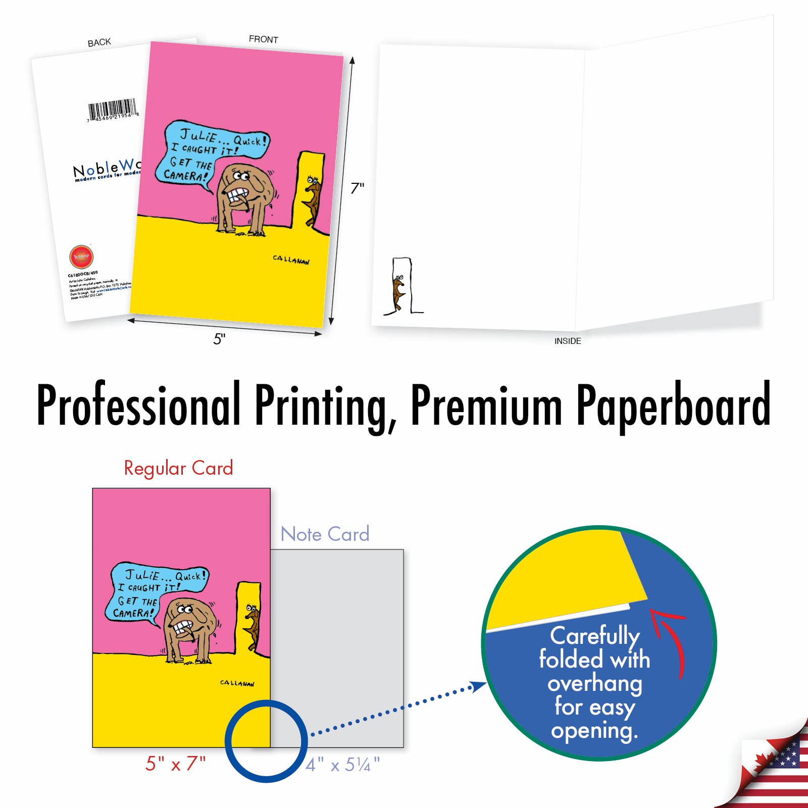 NobleWorks – Großhandel Grußkarten für den Alltag – NobleWorks — J Callahan's Caught Tail — Karte für alle Gelegenheiten4