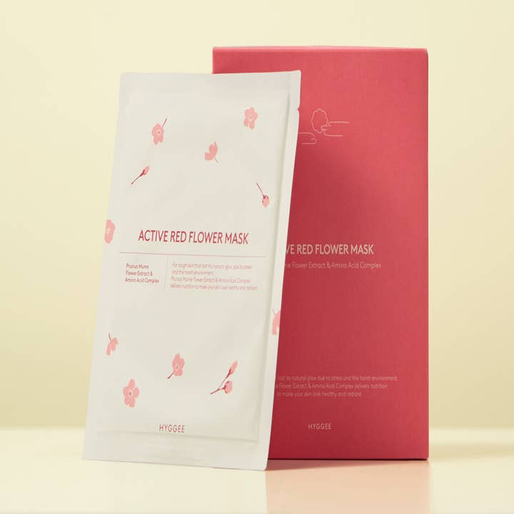 HYGGEE Active Red Flower Mask 30ml * 10ea for wholesale by HYGGEE