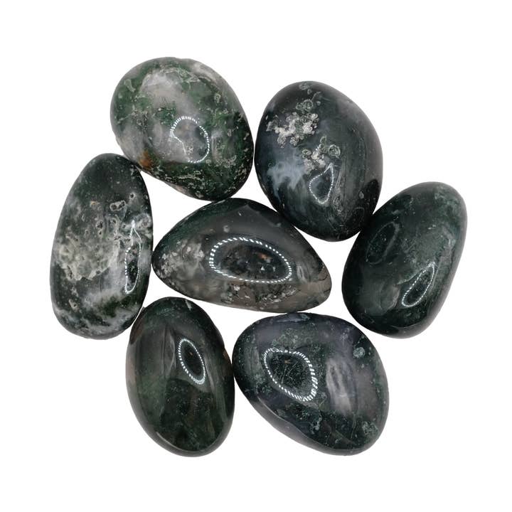 Ágata musgo rolada – 30 a 40 mm – A+ (lote 200 g) por atacado de Marylise Mirabelli