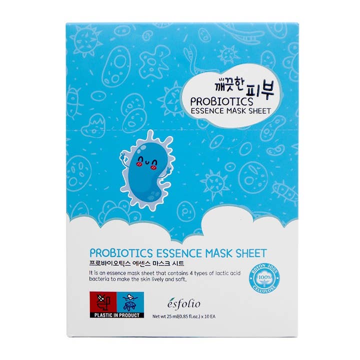 PINEAPPLE Beauty - Wholesale Skincare Face Mask - Esfolio ESMPPUPR Probiotic Essence Facial Mask Sheet - 10pc1