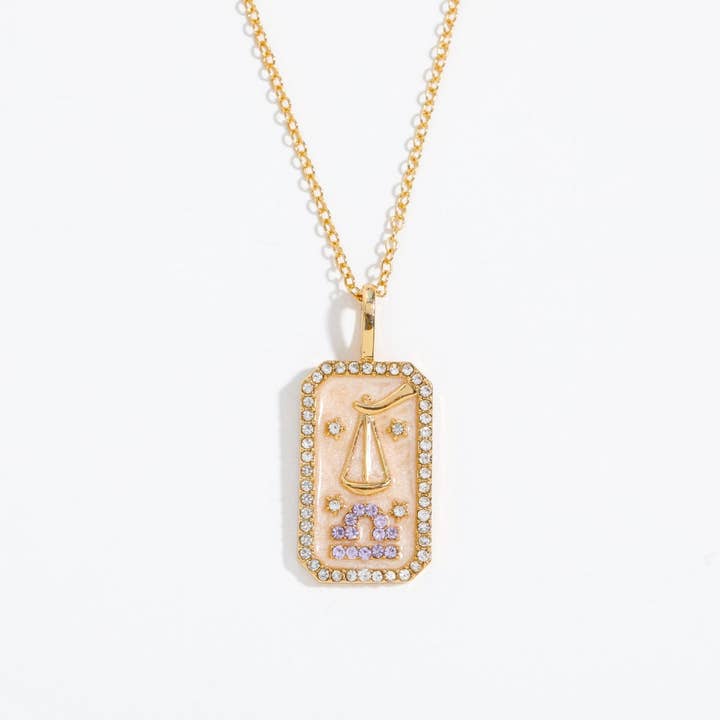 ACCITY - Wholesale Pendant/Charm Necklace - NEW CREATIVE 12 CONSTELLATIONS ZIRCON NECKLACE_CWMM38375