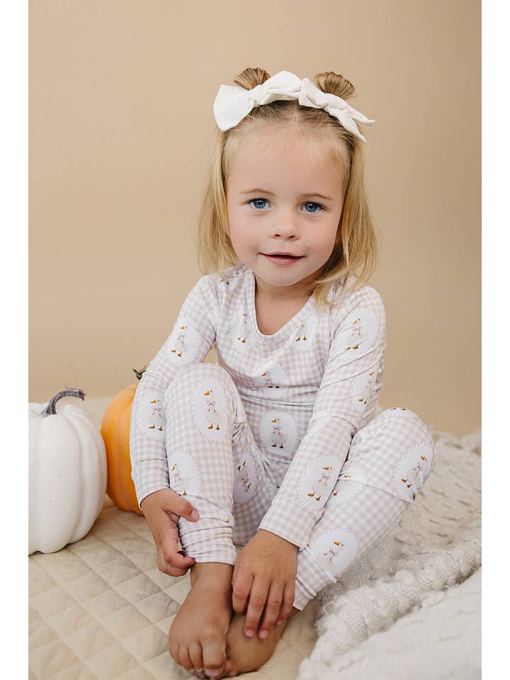 Lucky Panda Kids - Wholesale Sleepwear Set - Kids - Bamboo Two Piece Set | Gingham & Goose5