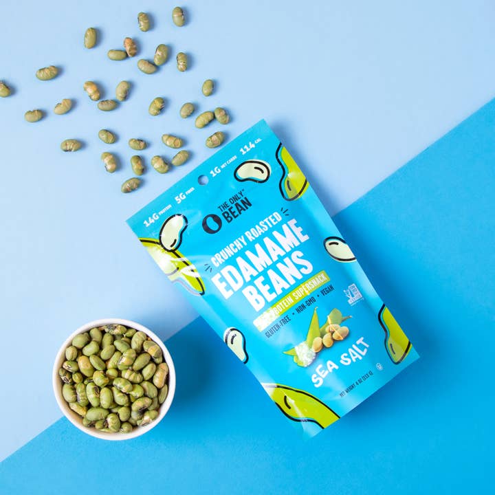 The Only Bean - Vendita all'ingrosso Frutta secca - Sale marino Edamame tostato croccante - 4oz (confezione da 6)