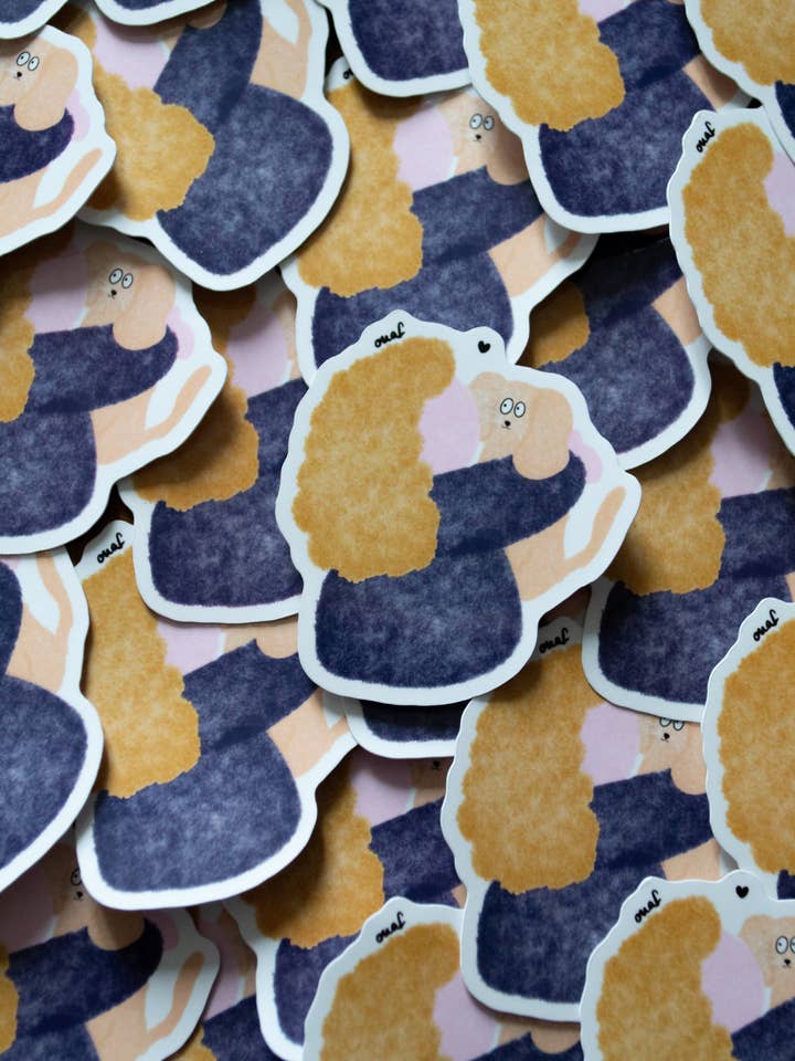 "Ouaf" Aufkleber - Aufkleber für Hundeliebhaber für den Großhandel von Grisbleu