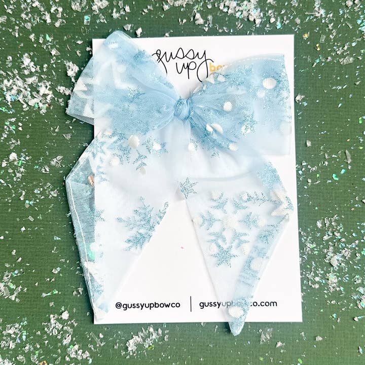 Lazo de Malla Princesa de Hielo para venta al por mayor de Gussy Up Bow Co