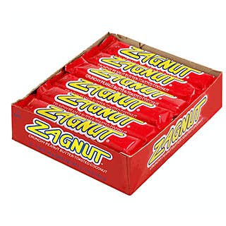 Grandpa Joe's Candy Shop - Wholesale Chocolate Bar - Zagnut,1.51oz, 18ct Case