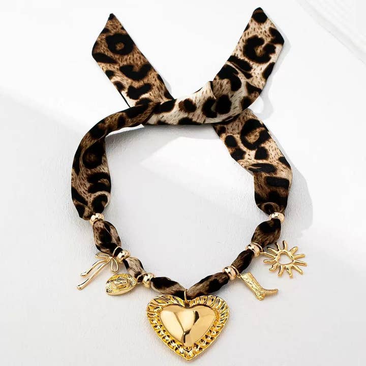 Wild Charm Heart Necklace for wholesale by PEACH ACCESSORIES