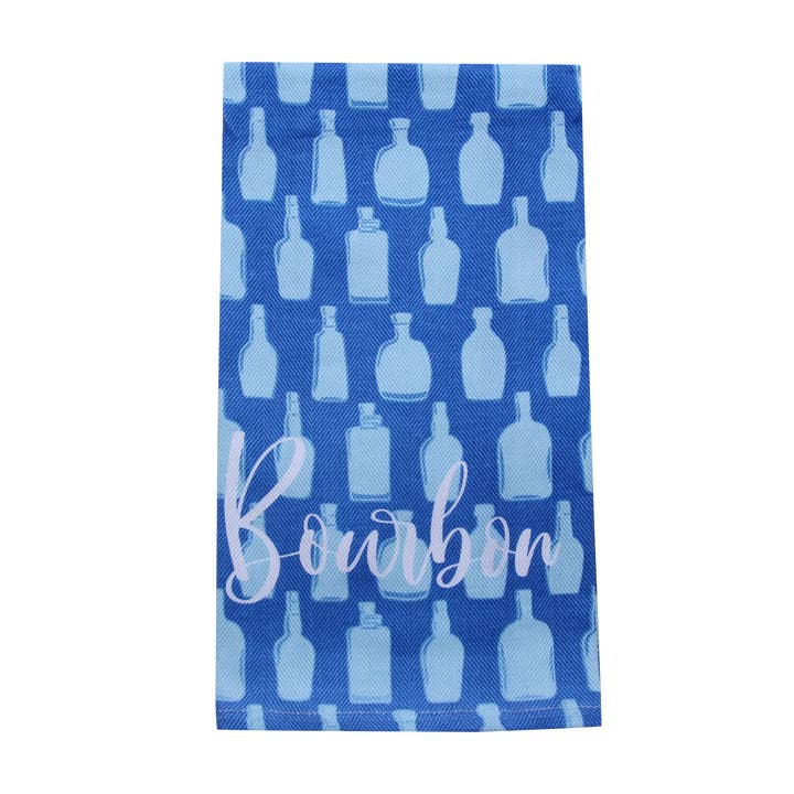 Blå flaske mønster viskestykke for engroshandel hos Barrel Down South