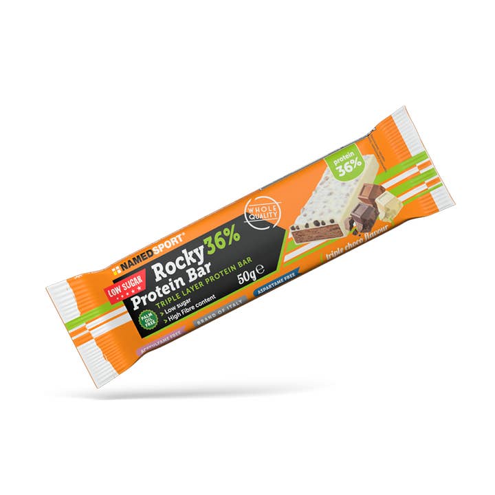 Barretta proteica Rocky 36% Barrette proteiche Triplechoco per la vendita all'ingrosso da parte di Sportsclinic Distributions