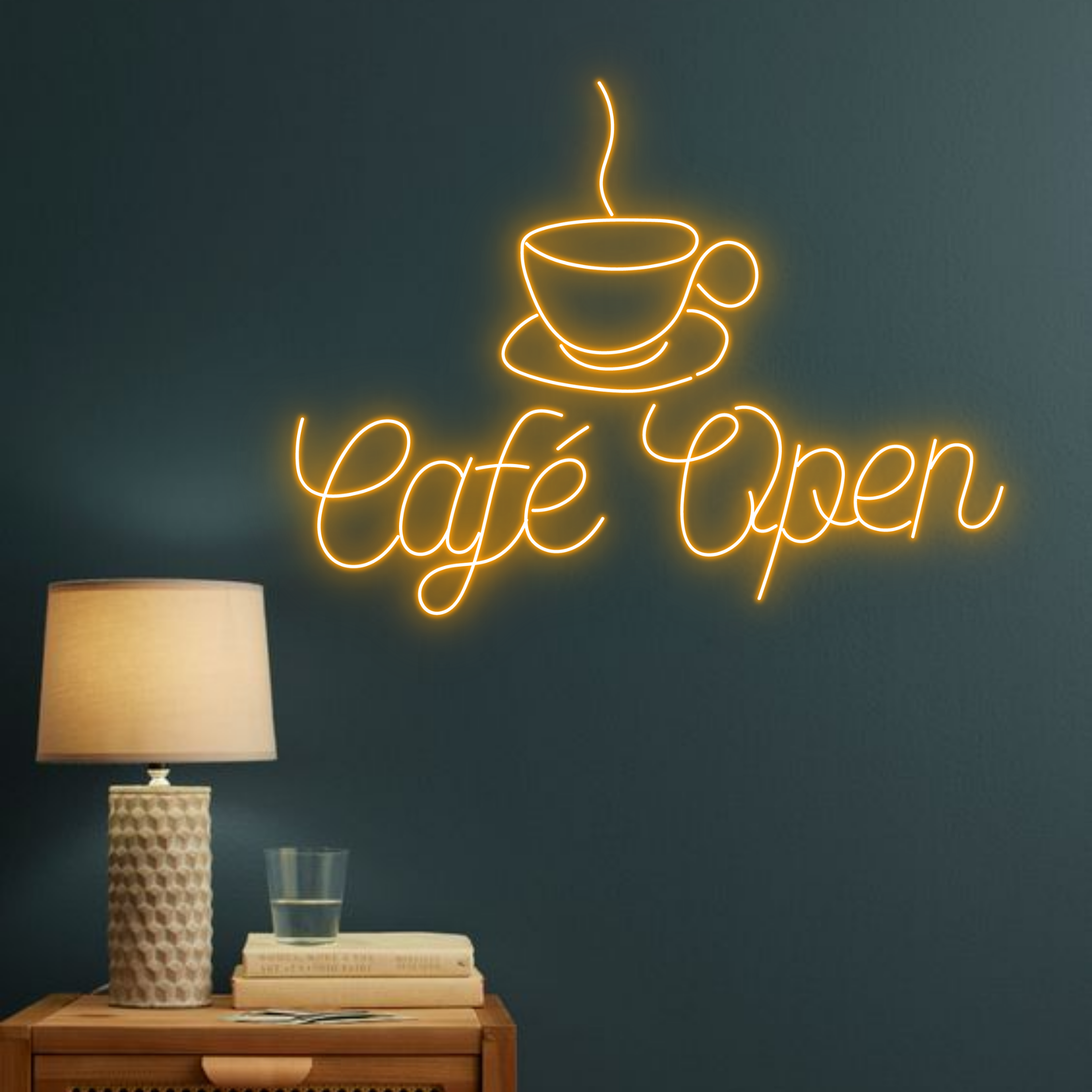 Glow Neon – Engroshandel Neonskilt – Café Åbne neonskilte, Kaffebar Skiltlys Deco2