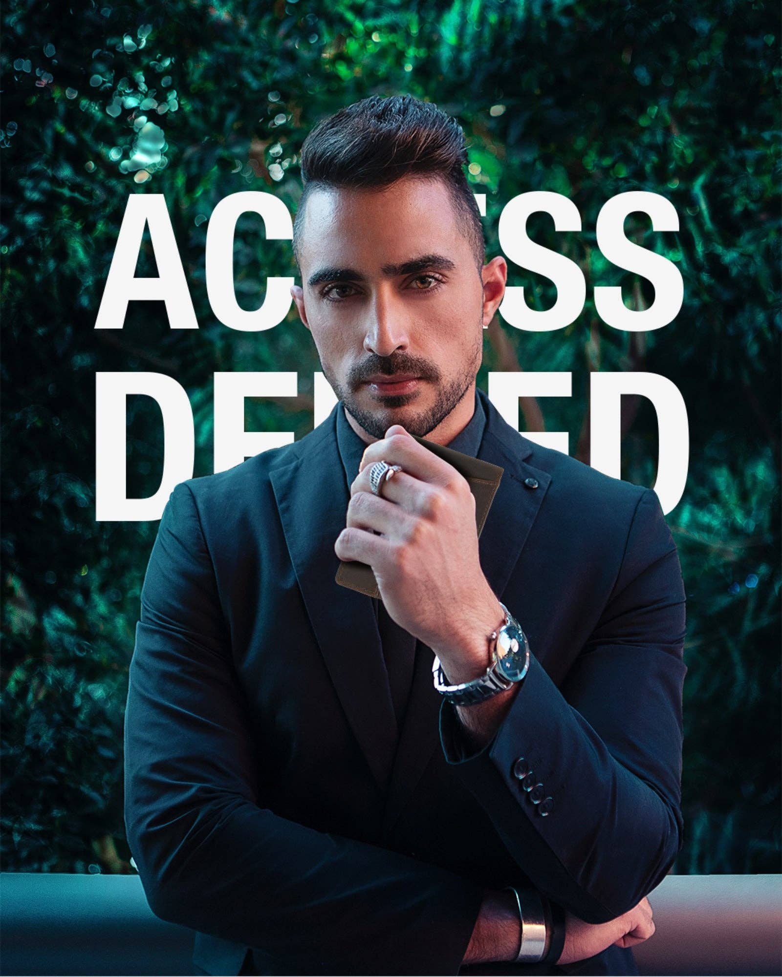 Access Denied Accessories - Vente Portefeuille – homme - Portefeuilles Bifold pour Hommes Portefeuille Mince en Cuir RFID avec Sangle de Tirage10