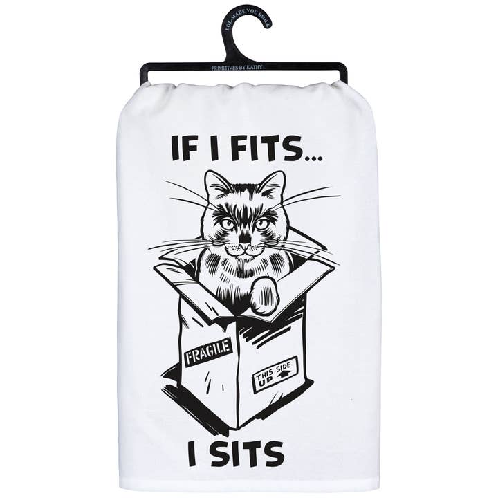 If I Fits I Sits Kitchen Towel for wholesale by Primitives by Kathy