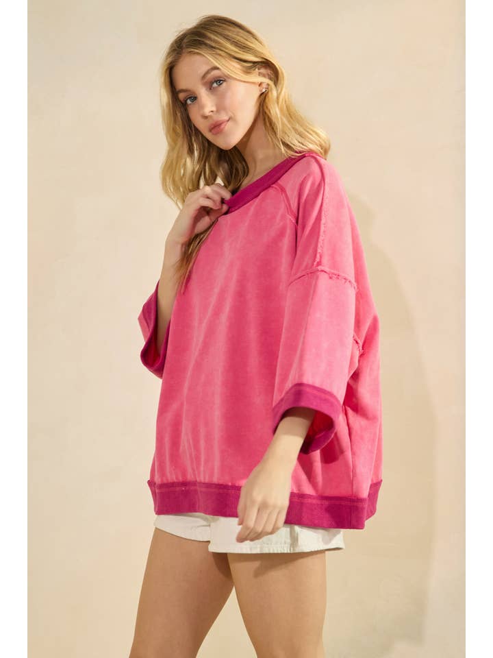 Sewn and Seen - Wholesale Top - Maternity - Mineral-Washed Oversized French Terry Top16