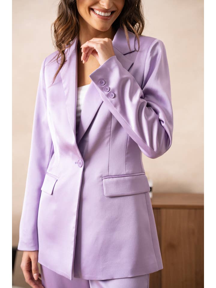 Attentif Paris - Vente Veste de tailleur – femme - Veste cintrée unie en satin38
