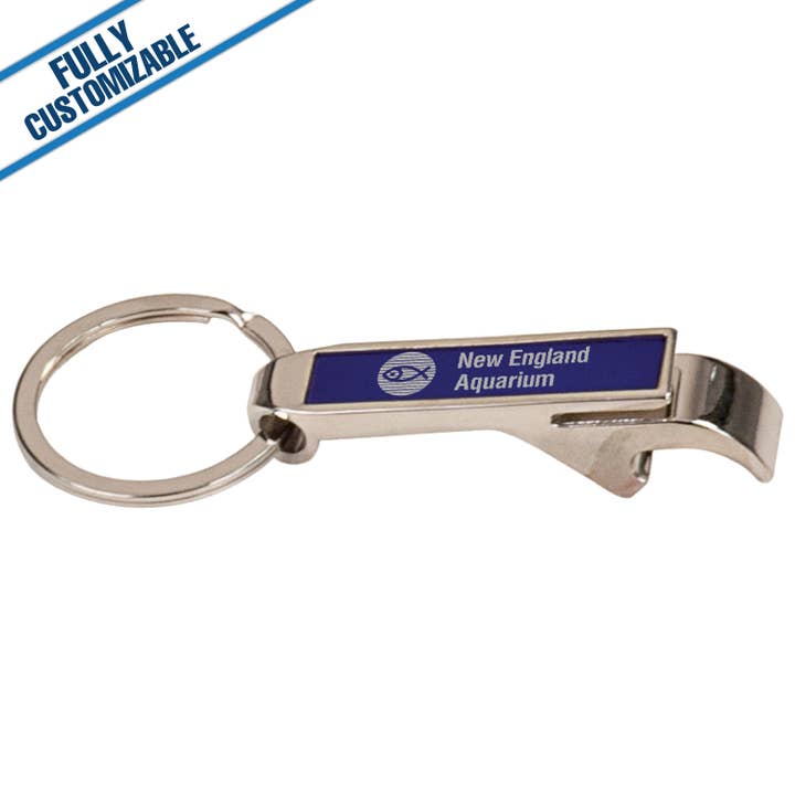 GiftWorksPlus - Wholesale Keychain - Unisex - Thin Engraved Bottle Opener Keychain - Fully Customizable